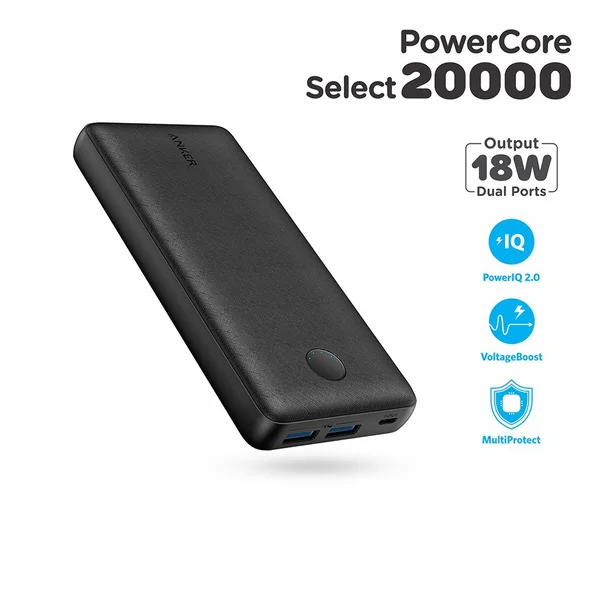 Anker PowerCore Select 20000 mAh — Powerbank Andalan Harian