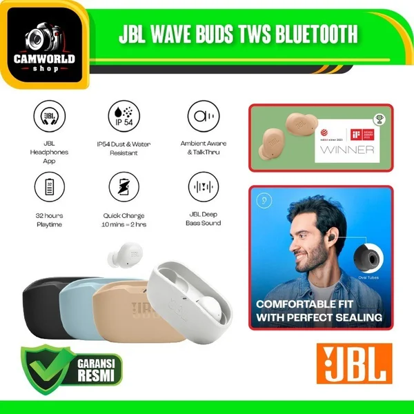 JBL Wave Buds TWS, Earbuds Nirkabel dengan Kualitas Audio Memukau