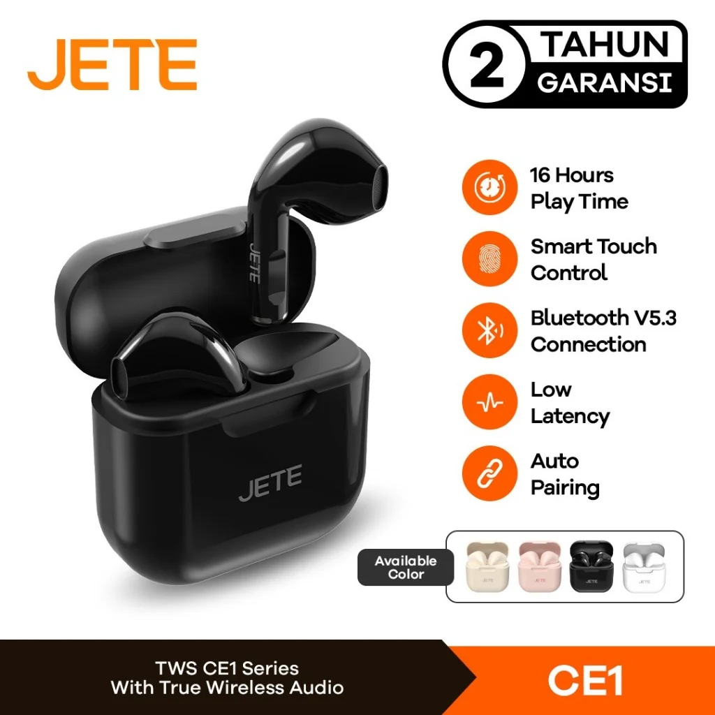 JETE TWS Headset Bluetooth JETE CE1 Smart Touch
