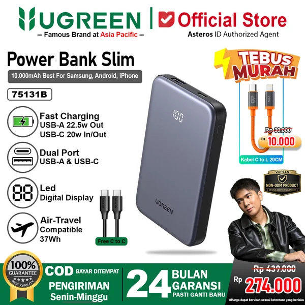 UGREEN Powerbank 20000mAh 20W PD QC3.0