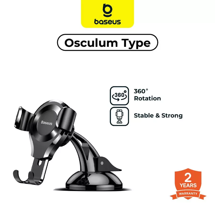 Baseus Osculum — Holder HP Mobil Gravity, Jepit Sendiri